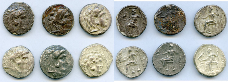 ANCIENT LOTS. Greek. Macedonian Kingdom. Ca. 4th-3rd centuries. Lot of six (6) A...