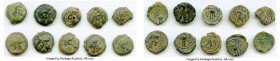 ANCIENT LOTS. Greek. Ptolemaic Egypt. 2nd-1st centuries BC. Lot of ten (10) AE chalkons. Fine. Includes: Ten fractional AEs of various rulers and type...