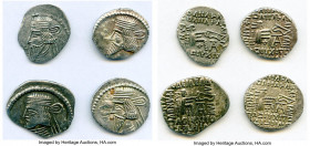 ANCIENT LOTS. Greek. Parthian Kingdom. Lot of four (4) AR drachms. About VF-AU. Includes: Four AR drachms of various rulers and types. Total four (4) ...