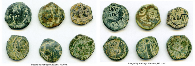 ANCIENT LOTS. Oriental. Nabataean Kingdom. Lot of six (6) AE issues. Good-Fine. ...