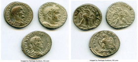 ANCIENT LOTS. Roman Provincial. AD 3rd century. Lot of three (3) BI tetradrachms. XF-AU, Silvering, porosity. Includes: BI tetradrachm (3), various ru...