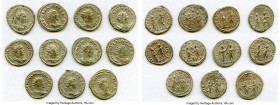 ANCIENT LOTS. Roman Imperial. Lot of eleven (11) BI antoniniani. VF-XF, Silvering. Includes: Eleven Roman Imperial BI antoniniani, various rulers. Tot...