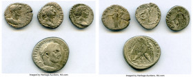 ANCIENT LOTS. Mixed. Roman Provincial and Roman Imperial. Lot of four (4) AR and BI issues. Fine-About VF, edge chip. Includes: AR/BI issues (4) vario...