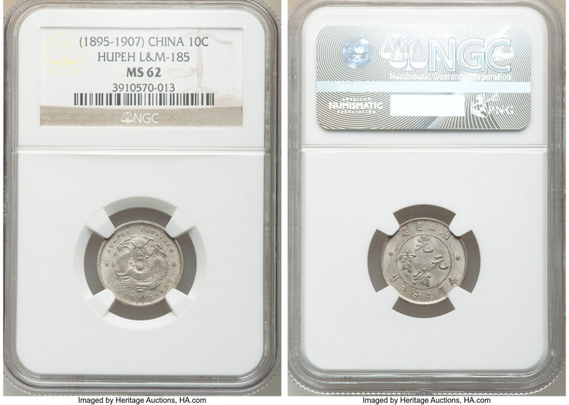 Hupeh. Kuang-hsü 10 Cents ND (1895-1907) MS62 NGC, KM-Y124.1, L&M-185. 

HID09...