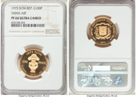 Republic gold Proof 100 Pesos 1975 PR66 Ultra Cameo NGC, KM39. Mintage: 2,000. Subject: Taino Art. AGW 0.2894 oz. 

HID09801242017

© 2020 Heritag...