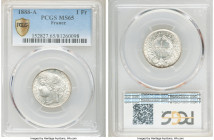 Republic Franc 1888-A MS65 PCGS, Paris mint, KM822.1. 

HID09801242017

© 2020 Heritage Auctions | All Rights Reserved