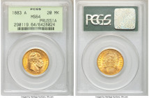 Prussia. Wilhelm I gold 20 Mark 1883-A MS64 PCGS, Berlin mint, KM505. AGW 0.2305 oz. 

HID09801242017

© 2020 Heritage Auctions | All Rights Reser...