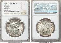 Prussia. Wilhelm II 3 Mark 1909-A MS63+ NGC, Berlin mint, KM527. Conservatively graded. 

HID09801242017

© 2020 Heritage Auctions | All Rights Re...