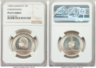 Weimar Republic Proof "Constitution" 3 Mark 1929-A PR67 Cameo NGC, Berlin mint, KM63. Draped in a veil of peach toning. 

HID09801242017

© 2020 H...