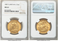 Victoria gold 2 Pounds 1887 MS61 NGC, KM768, S-3865. Jubilee head, one year type. AGW 0.4710 oz. 

HID09801242017

© 2020 Heritage Auctions | All ...