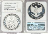Republic Proof 750 Rupiah 1970 PR69 Ultra Cameo NGC, KM26. 25th anniversary of Independence issue. 

HID09801242017

© 2020 Heritage Auctions | Al...
