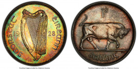 Free State Pair of Certified Assorted Issues 1928 PCGS, 1) Shilling - PR64+, KM6 2) 1/2 Penny - PR65+ Red and Brown, KM2 Sold as is, no returns. 

H...