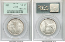 Free State 1/2 Crown 1934 MS64 PCGS, KM8. Taupe-gray toning over muted mint luster. 

HID09801242017

© 2020 Heritage Auctions | All Rights Reserv...