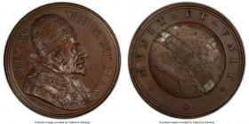 Papal States. Alexander VIII copper Medal ND (1689) MS65 Brown PCGS, Lincoln-1488, Roma-134, Miselli-265, 278, Johnson-159. 37.5mm. By Giovanni Hamera...