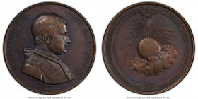 Papal States. Gregory XVI bronze Specimen Medal Anno X (1840) SP63 Brown PCGS, Boccia-124. 51mm. By Girometti. GREGORIVS XVI PONT MAX ANNO X His bust ...