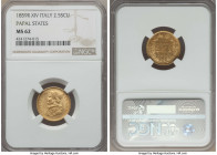Papal States. Pius IX gold 2-1/2 Scudi Anno XIV (1859)-R MS62 NGC, Rome mint, KM1117. 

HID09801242017

© 2020 Heritage Auctions | All Rights Rese...