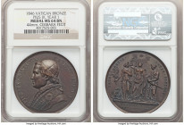Papal States. Pius IX bronze Medal Anno I (1846) MS64 Brown NGC, By Giuseppe Cerbara. PIVS IX PONTIFEX MAXIMVS ANNO I His bust left / SACROS SEDIS LAT...