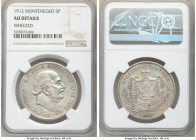 Nicholas I 5 Perpera 1912 AU Details (Whizzed) NGC, Paris mint, KM15. First year of scarce two year type. Includes old auction tag. 

HID09801242017...