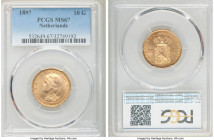 Wilhelmina I gold 10 Gulden 1897 MS67 PCGS, Utrecht mint, KM118. Tied for finest graded. 

HID09801242017

© 2020 Heritage Auctions | All Rights R...