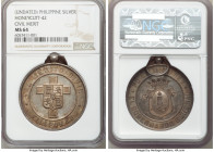 Spanish Colony. Alfonso XIII silver "Civil Merit" Medal ND (c. 1890) MS64 NGC, Basso-719, Honeycutt-42. By Castells. POR S. M. EL REY EL GOBERNADOR GE...