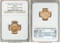 Alfonso XIII gold 20 Pesetas 1899(99) SM-V MS63 NGC, Madrid mint, KM709. Tied with one other at NGC for finest. Ex. R.L. Lissner Collection

HID0980...
