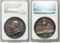 Pius XI silver Medal Anno VIII (1929) MS64 NGC, Bartolotti-E929. 44mm. By Mistruzzi. PIVS XI PONTIFEX MAXIMVS ANNO VIII Bust left / MDCCCLXXIX-MCMXXIX...