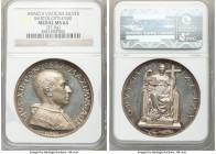 Pius XII silver Medal Anno II (1940) MS64 NGC, Bartolotti-E940. 42mm. 37.9gm. By Mistruzzi. PIVS XII PONTIFEX MAXIMVS A II His bust right / OPVS IVST ...