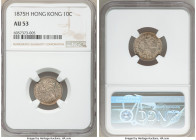 Victoria Pair of Certified Assorted Issues NGC, 1) Hong Kong: British Colony. Victoria 10 Cents 1875-H - AU53, KM6.3 2) Great Britain: Victoria Trade ...