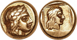 Ancient Greece Lesbos Mytilene EL Hekte (ND)
Gold 2,59g.; AUNC