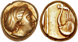 Ancient Greece Lesbos Mytilene EL Hekte 412 - 378 BC (ND)
Gold 2,56g.; AUNC