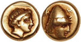 Ancient Greece Lesbos Mytilene EL Hekte 377 - 326 BC (ND)
Gold 2,53g.; XF