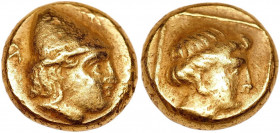 Ancient Greece Lesbos Mytilene EL Hekte 377 - 326 BC (ND)
Gold 2,54g.; AUNC