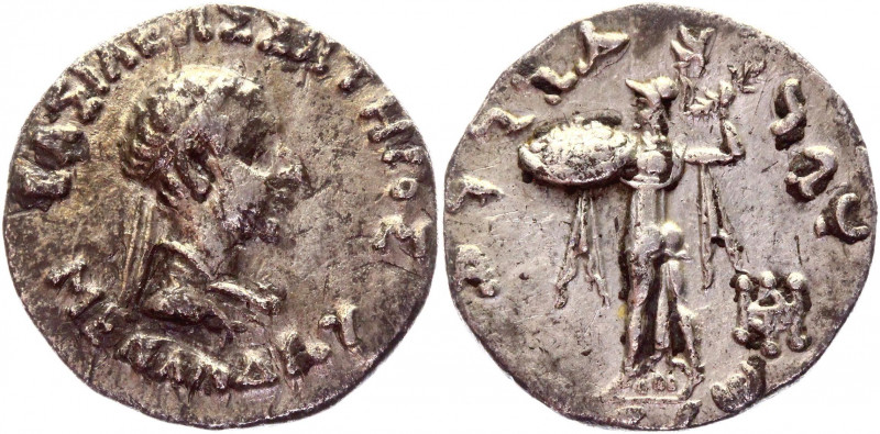 Bactria Indo-Greek Kingdom AR Drachm 155 - 130 BC Menander I Soter
Silver 2,25g...