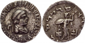 Bactria Indo-Greek Kingdom AR Drachm 80 - 65 BC, Apollodotos II Soter Philopator Megas
Bopearachchi 2I; HGC 12, 392; Silver 7,90g.; Diademed and drap...