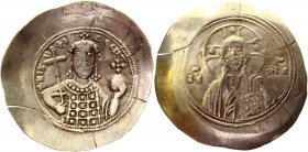 Byzantium Histamenon 1078 - 1081 AD, Nicephorus III Botoniates
SB 1883, DOC III 1; Electrum 4,23 g.; Obv: Christ bust facing, raising hand and holdin...