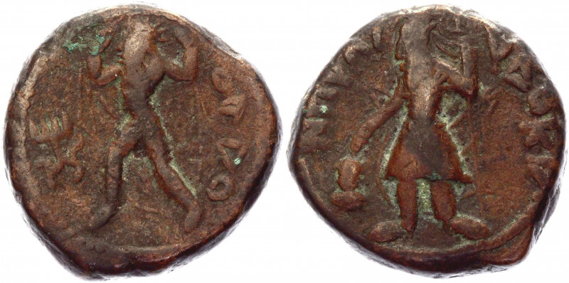 India Kushan Empire AE Tetradrachm 127 - 151 AD, Kanishka I Kapisha Mint
MK 783...