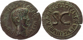 Roman Republic As 27 - 14 BC, Augustus Vitellius
RIC:389, C:504; Plotius Rufus. As (9,37 g), Rom 15 v. Chr. Av.: CAESAR AVGVSTVS TRIBVNIC POTEST, Bür...