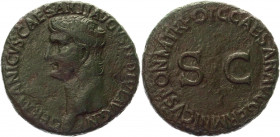 Roman Empire As 37 - 38 AD, Germanicus
RIC 35 (Caligula), BMC 49, S 1821; Copper 9,87 g.; Obv: GERMANICVSCAESARTIAVGVSTFDIVIAVGN - Bare head of Germa...