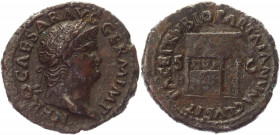 Roman Empire As 65 AD, Nero
RIC 306, BMC 227, C 171; Copper 8,37 g.; Obv: NEROCAESARAVGGERMIMP - Laureate head right. Rev: PACEPRVBIQPARTAIANVMCLVSIT...