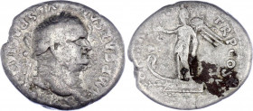 Roman Empire Denarius 69 - 78 (ND) Vespasian
RIC 93, S 2303, C 368; Slver 2,77 g.; Obv: IMPCAESARVESPASIANVSAVG - Laureate head right. Rev: PONMAXTRP...