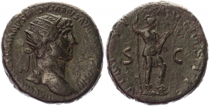 Roman Empire Dupondius 119 - 121 AD, Hadrian
RIC 605v; Copper 12,65 g.; Obv: IM...