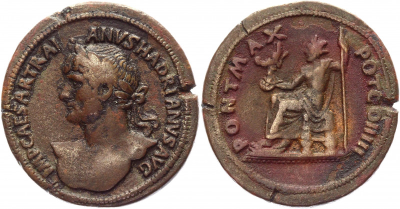 Roman Empire Sestertius 119 - 122 AD, Hadrian
RIC 561a; Copper 22,69 g.; Obv: I...