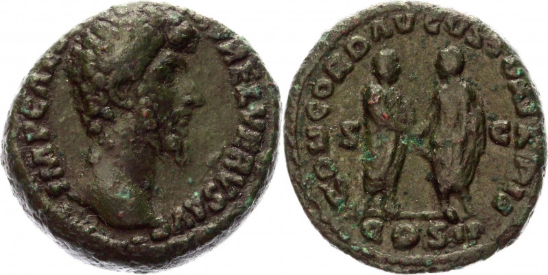 Roman Empire AE As 161 AD Lucius Verus
RIC 1290; Cohen 35v; BMC 869note; Copper...