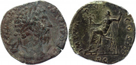 Roman Empire Sestertius 172 - 173 AD, Marcus Aurelius
RIC 1064, C 248; Copper 20,10 g.; Obv: MANTONINVSAVGTRPXXVII - Laureate head right. Rev: IMPVII...