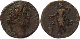 Roman Empire Sestertius 180 - 192 AD, Commodus
RIC 372; Copper 17,87g.; VF