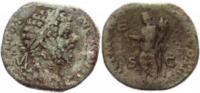 Roman Empire Sestertius 195 AD, Septimius Severus
RIC 692a, BMC 138, Cohen 630; Copper 21,00g.; L SEPT SEV PERT AVG IMP V, laureate head right / SAEC...