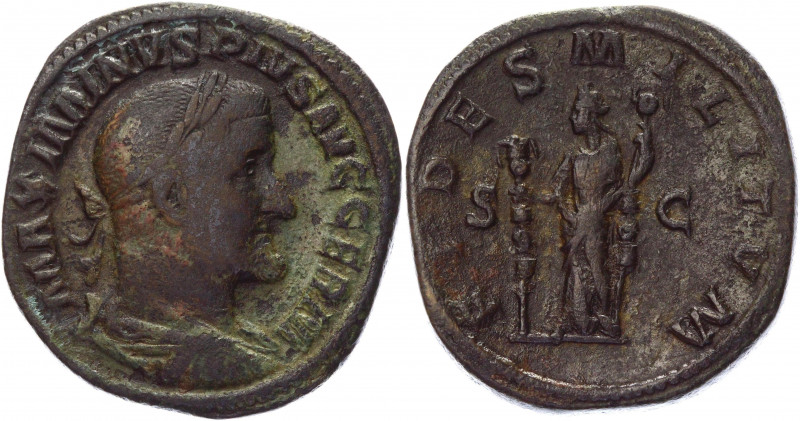 Roman Empire Sestertius 235 AD, Maximinus I
RIC 43, C 10; Copper 26,30 g.; Obv:...