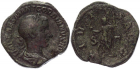 Roman Empire Sestertius 240 AD, Gordian III
RIC 273a, C 384; Copper 17,70 g.; Obv: IMPCAESMANTGORDIANVSAVG - Laureate, draped and cuirassed bust righ...