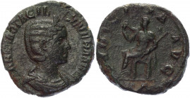 Roman Empire Sestertius 244 - 249 AD, Otacilia Severa
RIC 209a (Philip I), C 55; Copper 13,29 g.; Obv: MARCIAOTACILSEVERAAVG - Diademed, draped bust ...