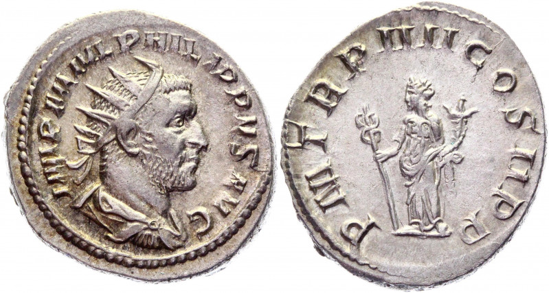 Roman Empire Antoninianus 244 - 249 AD, Philip I
RIC 4, C 136; Silver 5,10 g.; ...